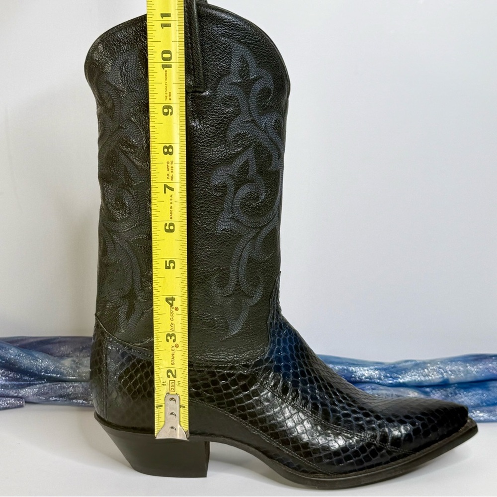 Tony Lama Exotic Leather/Snakeskin Western Boots Womens 8.5M - Picture 9 of 14